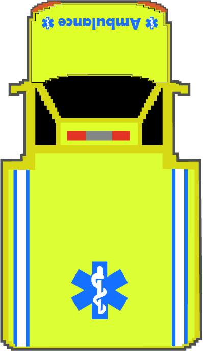 Ambulance vue de dessus